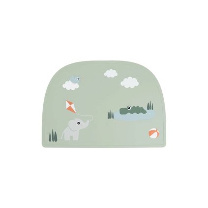 DONE BY DEER Silikonové prostírání Playground zelené