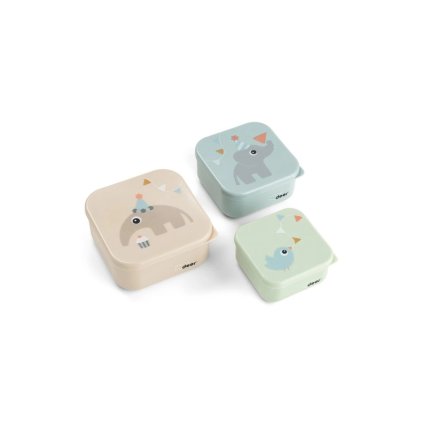 DONE BY DEER Svačinové boxy Celebration 3ks pískové