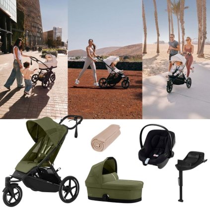 CYBEX Avi Spin Kočárek trojkombinace Moss Green