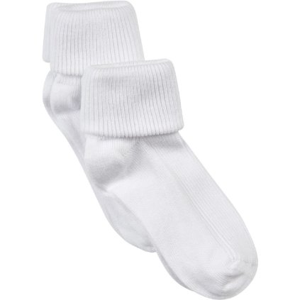 MINYMO Kojenecké žebrované ponožky 2 ks White