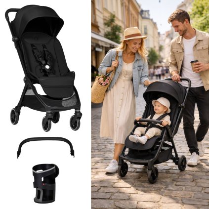 BUMPRIDER Connect Mini Kočárek s příslušenstvím Black