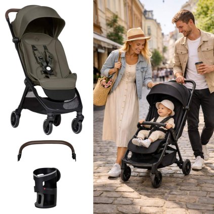 BUMPRIDER Connect Mini Kočárek s příslušenstvím Forest Green