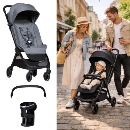 BUMPRIDER Connect Mini Kočárek s příslušenstvím Grey