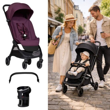 BUMPRIDER Connect Mini Kočárek s příslušenstvím Italian Plum