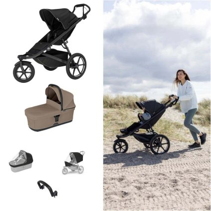 THULE Urban Glide 3 Kočárek od narození Set B - Black Tinted Taupe