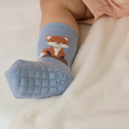 STERNTALER Protiskluzové ponožky 2 páry Liška Filou Blue