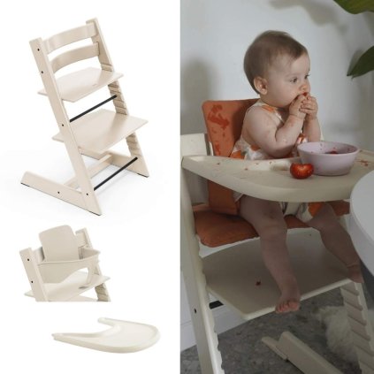 STOKKE Tripp Trapp Bundle + pultík Vanilla White