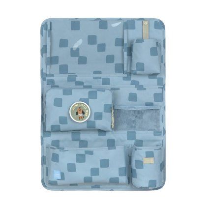 LÄSSIG Organizér do auta Wrap-to-Go Pattern Party Blue