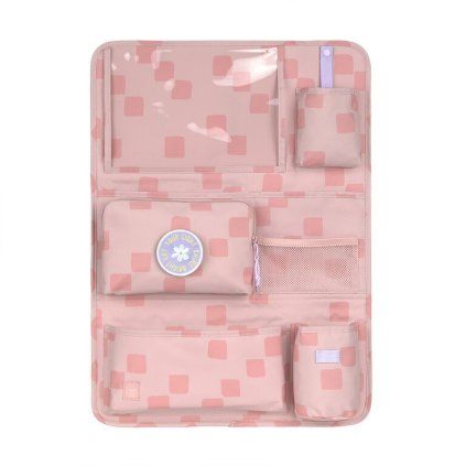 LÄSSIG Organizér do auta Wrap-to-Go Pattern Party Rose