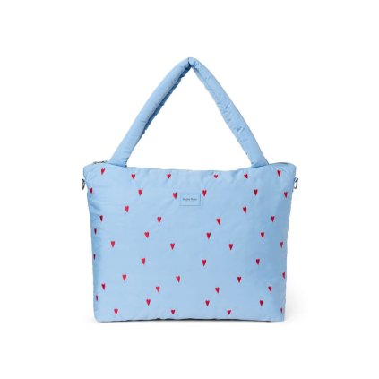 STUDIO NOOS Přebalovací taška Puffy Diaper Bag Light Blue Hearts