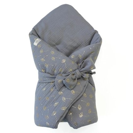 BELLOU Zavinovačka Muslin Flower Grey