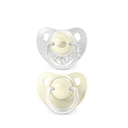 SUAVINEX Dudlík anatomický silikon Birdies žlutý 0-6 m 2ks