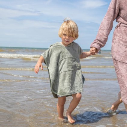 TIMBOO Poncho V-neck Whisper Green