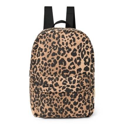 STUDIO NOOS Dětský batoh Cotton Midi Brown Leopard