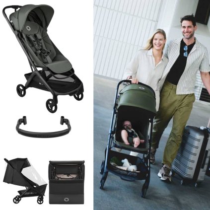 BUGABOO Butterfly 2 Black/Forest Green + příslušenství