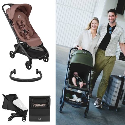 BUGABOO Butterfly 2 Black/Dusty Pink + příslušenství