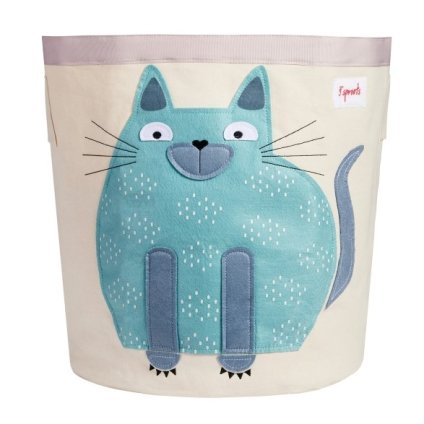 3 SPROUTS Koš na hračky Cat Blue