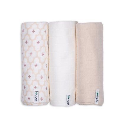 LODGER Swaddler Solid Matcha 3balení 70 x 70 cm Powder