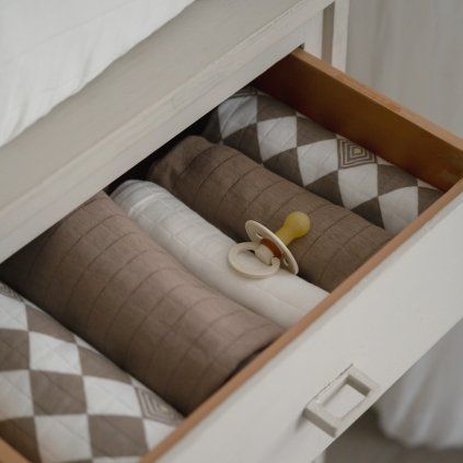 LODGER Swaddler Solid Matcha 3balení 70 x 70 cm Buffalo