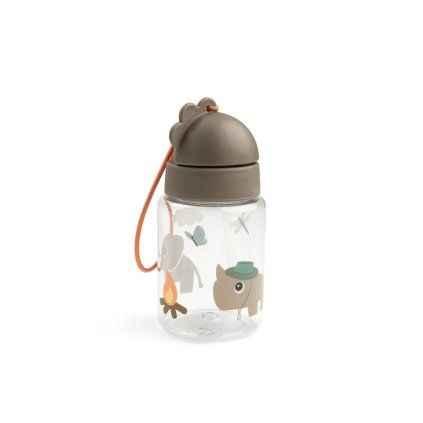 DONE BY DEER Láhev s brčkem Tiny Trails 280 ml písková