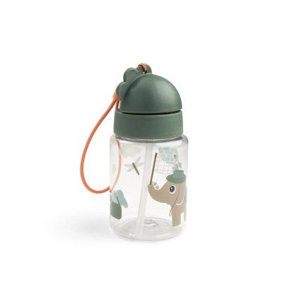 DONE BY DEER Láhev s brčkem Tiny Trails 280 ml zelená