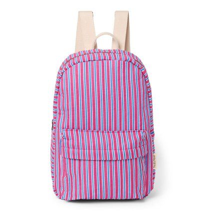STUDIO NOOS Dětský batoh Poplin Midi Raspberry Stripped