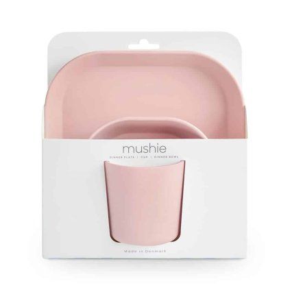 MUSHIE Hranatá jídelní sada Blush