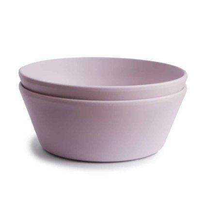 MUSHIE Sada dětských misek 2 ks Soft Lilac