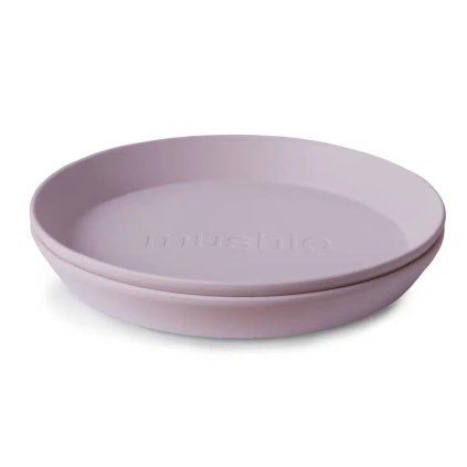 MUSHIE Sada dětských talířů 2 ks Soft Lilac