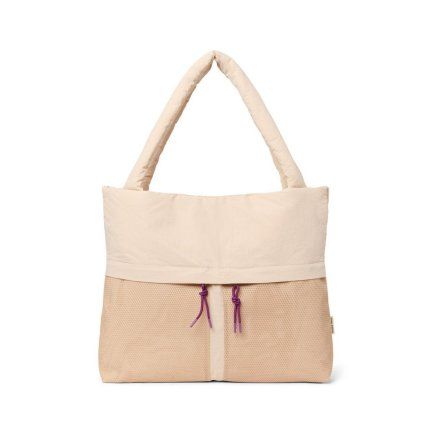 STUDIO NOOS Taška Mom Bag Patchwork Oatmeal