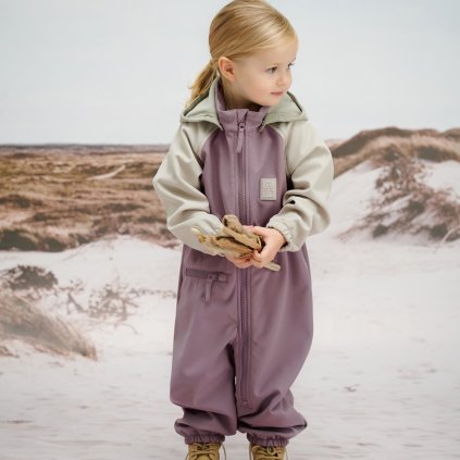 LEOKID Softshellový overal Color Block Minnow Pink