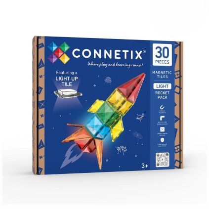CONNETIX Magnetická stavebnice Light Rocket Pack 30 ks