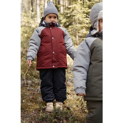 LEOKID Zimní bunda Color Block Redwood