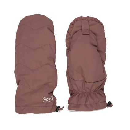 VOKSI Stroller Mitten Maroon/Light Grey