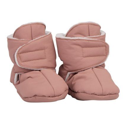 VOKSI Baby Booties Blush Pink/Light Grey