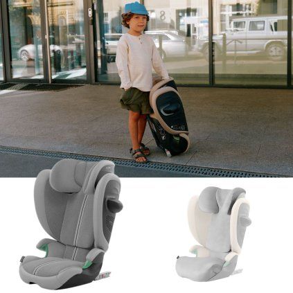 CYBEX Solution G2 i-Fix Plus Stone Grey a letní potah