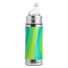 PURA Nerezová lahev s pítkem 325 ml zelená-aqua
