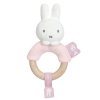 TIAMO Miffy Pink Chrastící zajíček s dřevěným kroužkem