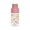 QUOKKA Plastová láhev Ice Pink Flowers 570 ml