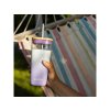 QUOKKA Skleněný cestovní hrnek s brčkem Liquid Cube Lilac Gradient 540 ml