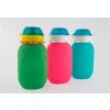 SQUEASY GEAR Silikonová kapsička na dětskou stravu 180 ml zelená