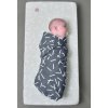 LODGER Swaddler Sprinkle Print 2balení Carbon/White