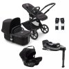 BUGABOO Fox5 Kočárek Black/Midnight Black + Bugaboo Turtle Air by Nuna + 360 base + adaptéry
