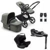 BUGABOO Fox5 Kočárek Black/Forest Green + Bugaboo Turtle Air by Nuna + 360 base + adaptéry
