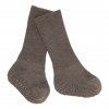 GOBABYGO Protiskluzové ponožky Merino Wool Brown Melange