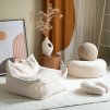 WIGIWAMA Teddy Beanbag Chair Sedací vak Cream White