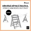 HAUCK Alpha+ Dřevěná židle Grey