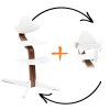 STOKKE Cenově zvýhodněný set Nomi Židlička Walnut + Baby set White