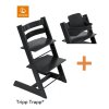 STOKKE Cenově zvýhodněný set Tripp Trapp Židlička + Baby set Black + Nuuroo Hrneček