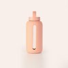 BINK Cenově zvýhodněný set Mama Skleněná lahev na vodu + Brčko s uzávěrem Rose/Clear